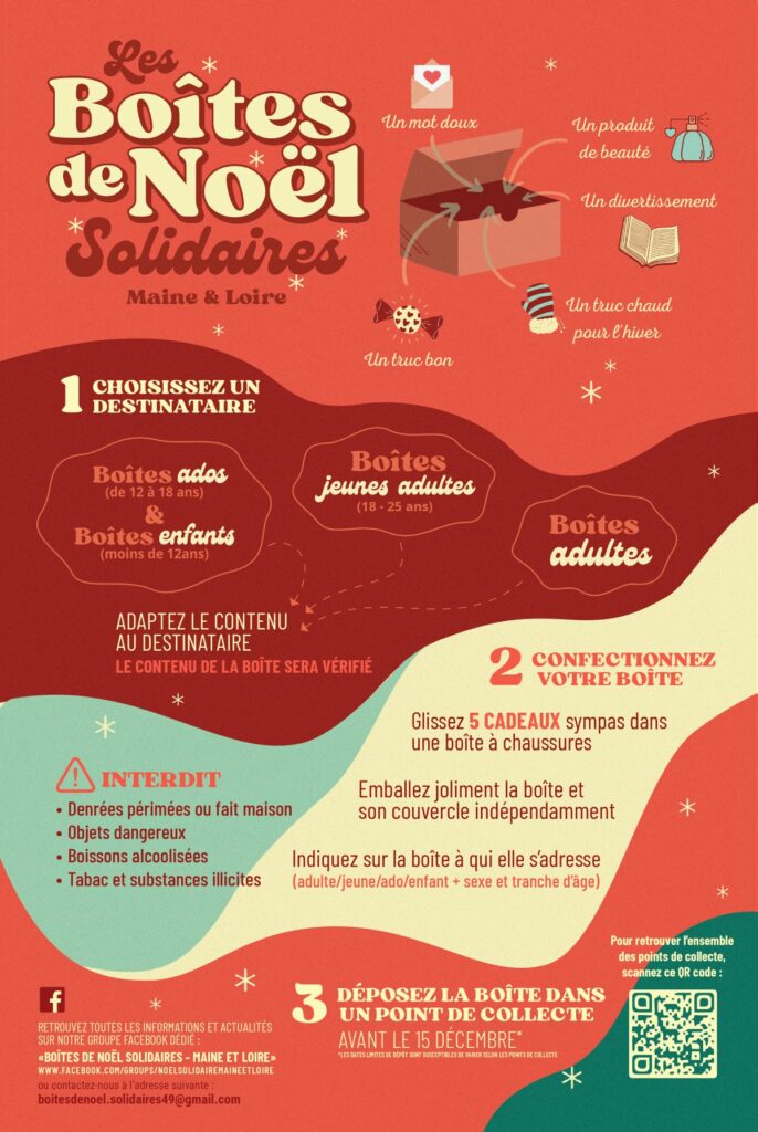 Affiche des Boîtes Solidaires de Noël 2022